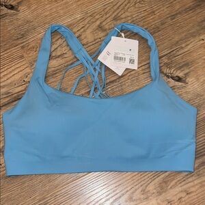 Lululemon Athletica Light Blue Strappy FlexyFlex Strappy yoga Sports Bra
